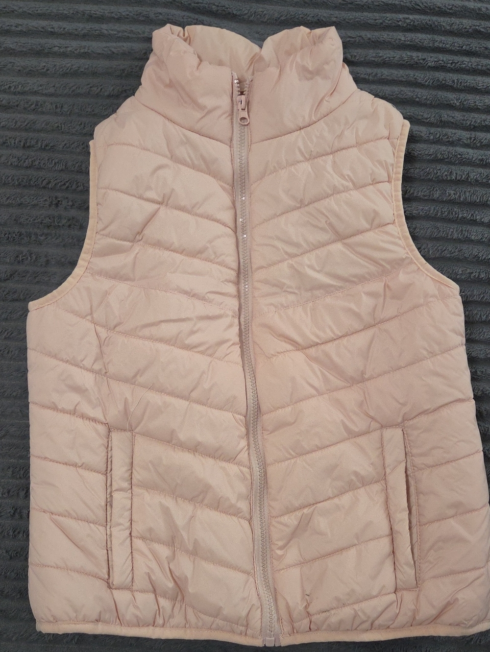 Light Pink Quilted Puffer Vest - Women